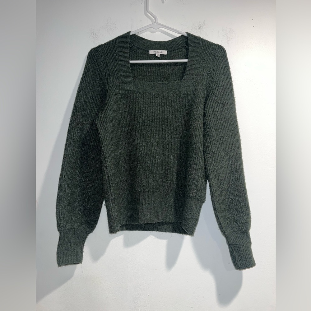 MADEWELL Melwood square neck sweater in coziest yarn